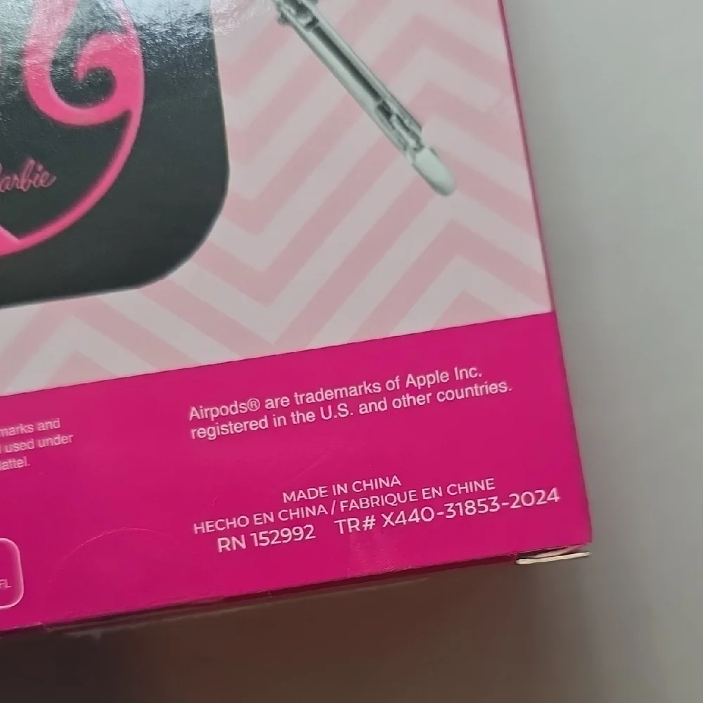 Barbie AirPods Case with Pink Silhouette NWT
